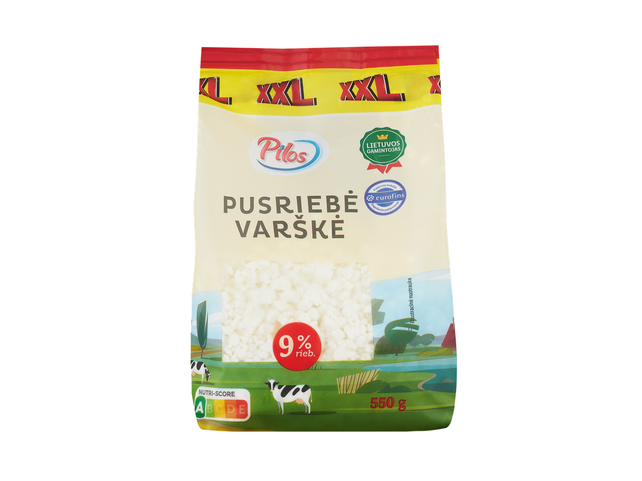 550 g Pilos lieso varškės.