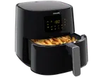 Philips HD9270/70 airfryer met een mand vol goudbruine frietjes.