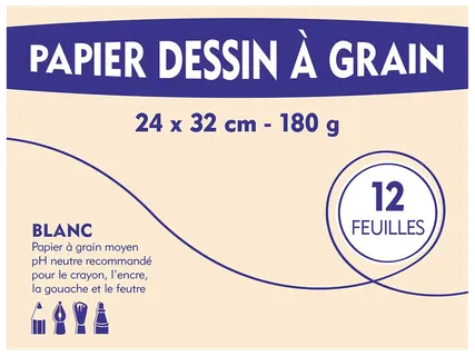 Pochette dessin blanc 12 feuilles ou calque 12 feuilles