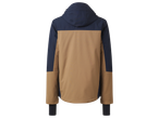 Crivit ski jacket, brown and navy blue, with hood, back view