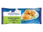 Eridanous Greek style pastry swirls with leek and cheese filling, frozen.