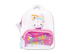 Niedlicher Mini-Rucksack mit Kuchen-Motiv und Glitzer-Applikation.