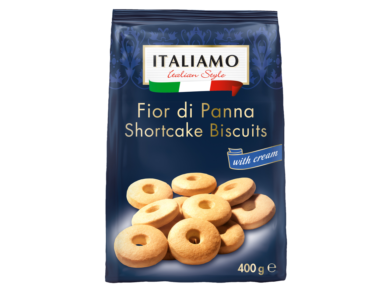 Italiamo Fior di Panna Shortcake Biscuits with cream, 400g.
