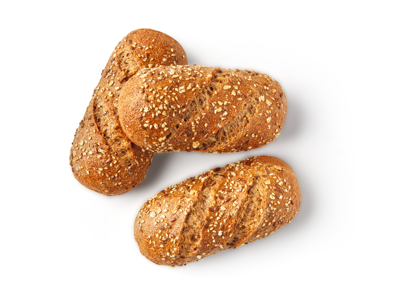 Vollkornbrötchen mit Samen.