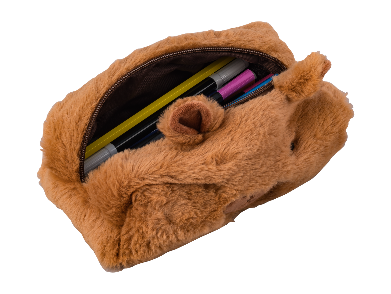 CRELANDO Penalas pluizige etui met pennen en stiften.