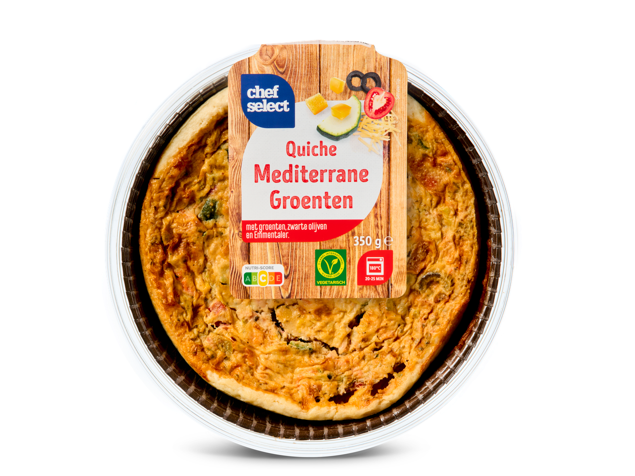 Chef Select vegetarische Mediterrane quiche.