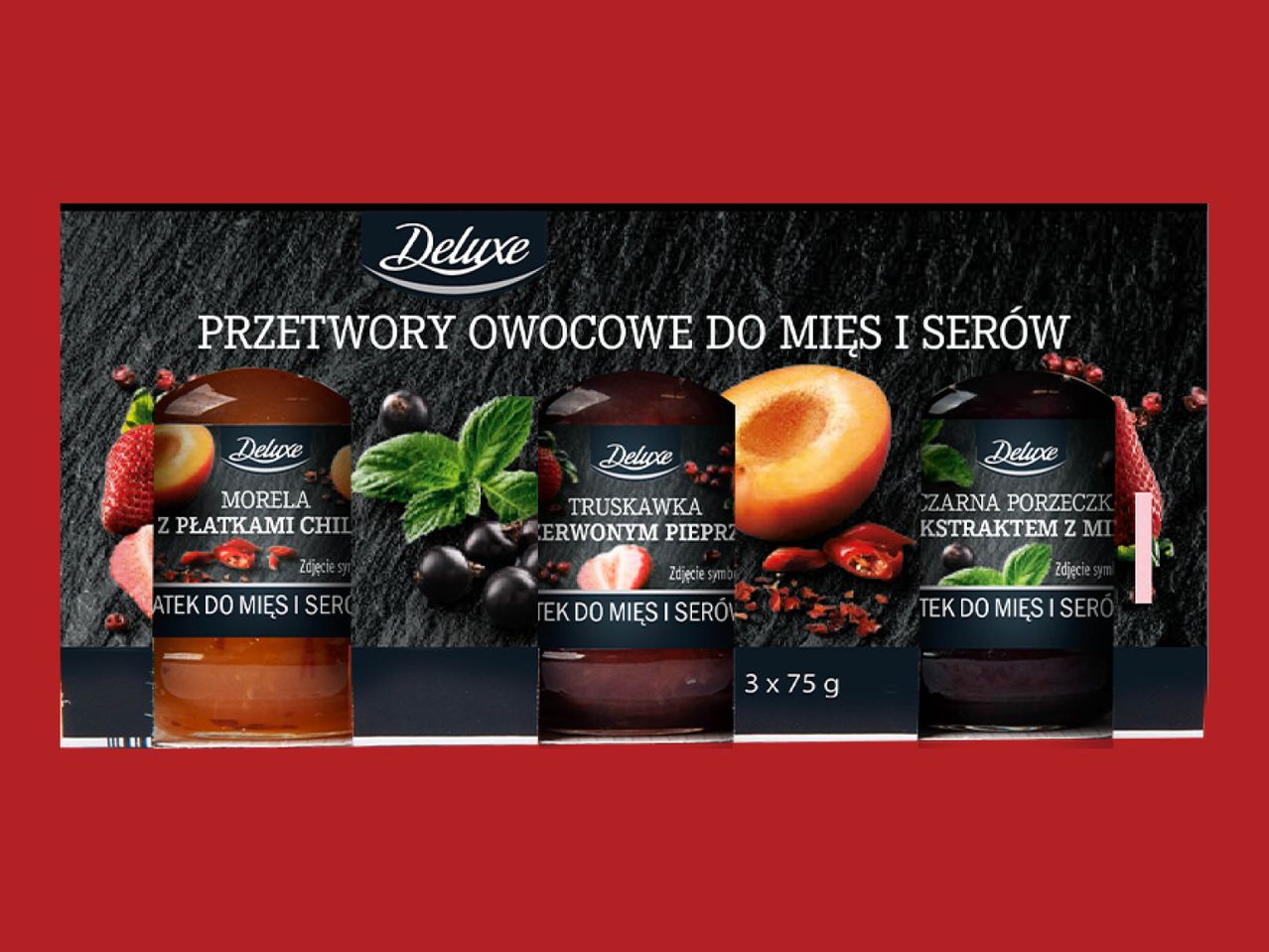 DELUXE Zestaw przetworów owocowych do mięs i serów