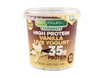 A container of Yoplait Oui High Protein Vanilla Live Yogurt.