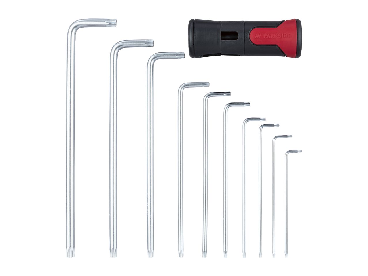 Go to full screen view: Parkside Star Head / Hex Key Set - 11 piece set - Image 3