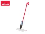 Vileda spray mop with a red handle and a white microfiber cleaning pad.