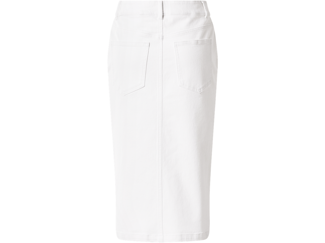 Balts džinsu svārki ar kabatām aizmugurē