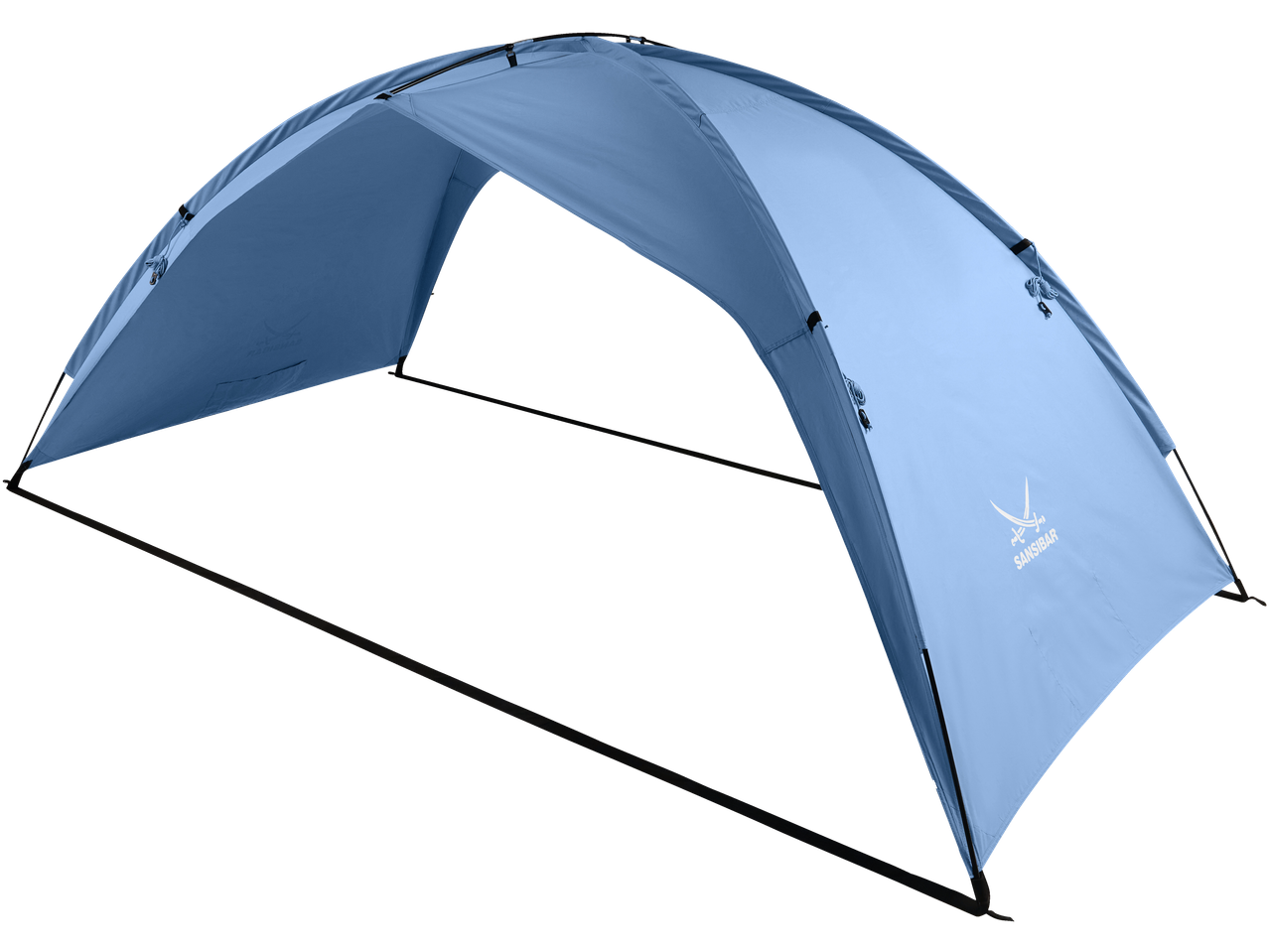 SANSIBAR blaue Strandmuschel mit Logo