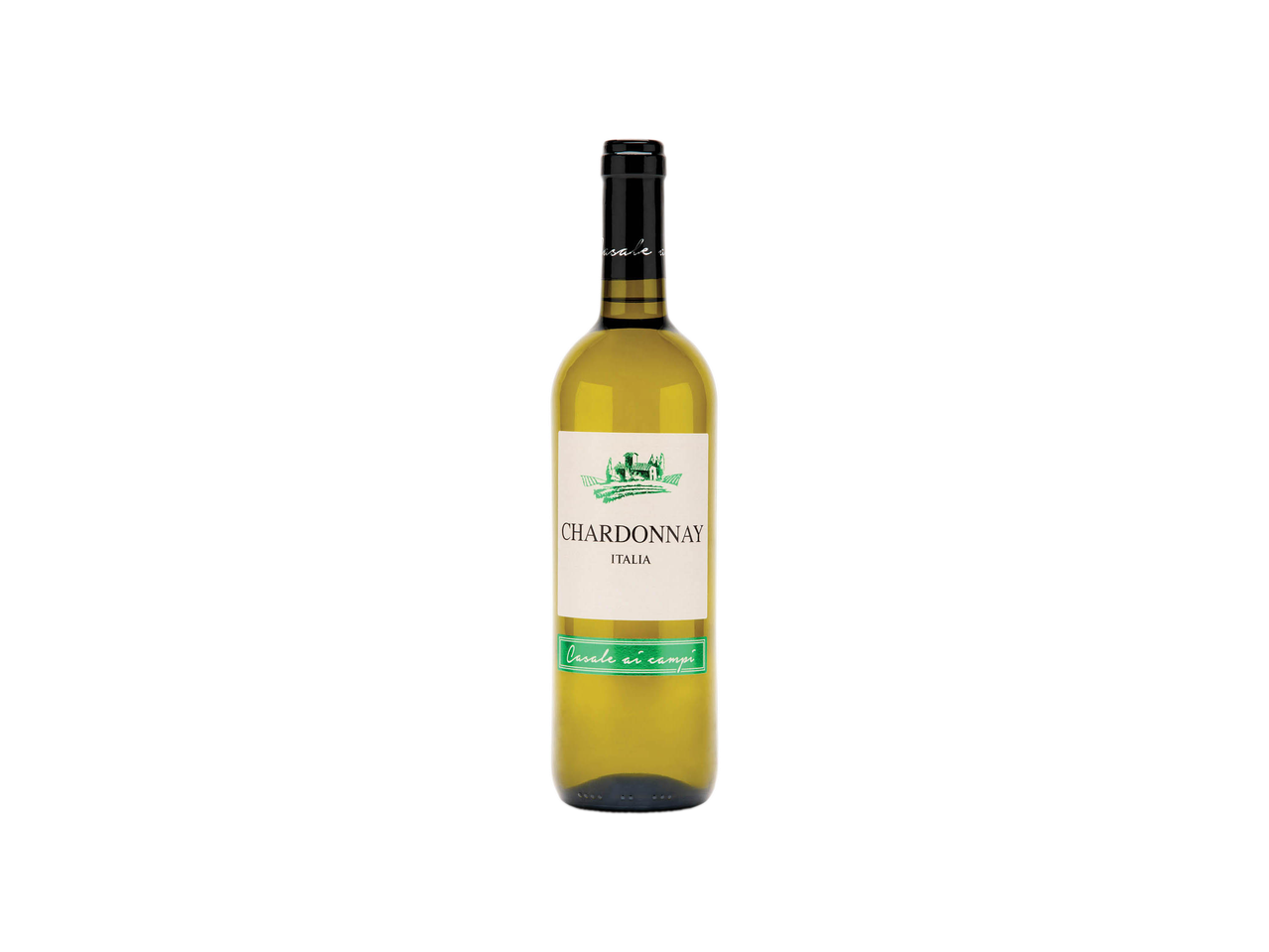 Bottiglia di vino bianco Chardonnay varietale d’Italia