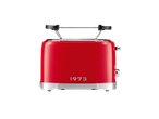 Red Silvercrest 980 W toaster with the year '1973' printed on it.
