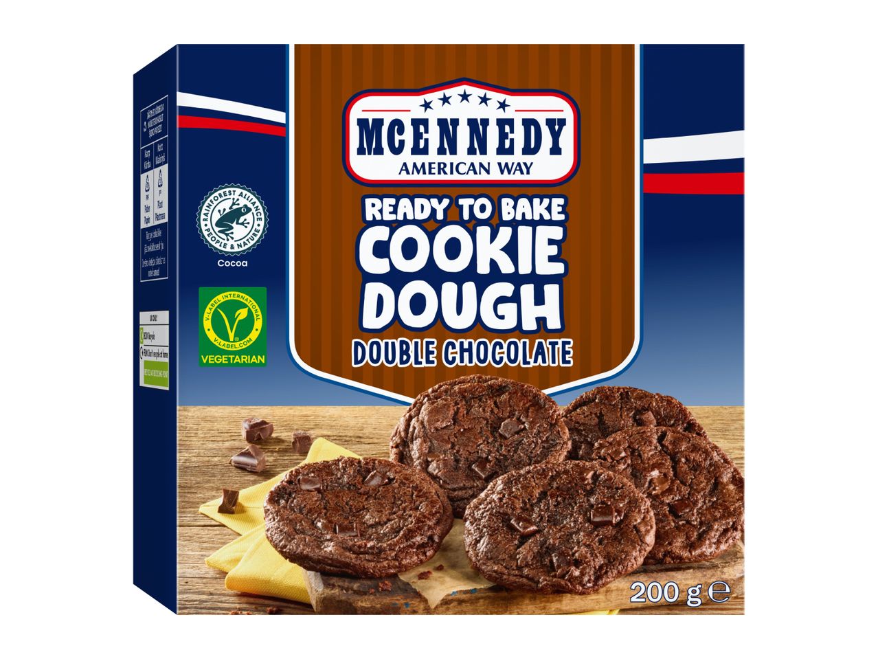 Ready to bake double chocolate cookie dough, 200g