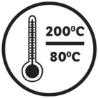 Interval de temperatură: 200°C - 80°C
