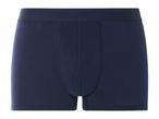 Dark blue men's boxer briefs with a wide elastic waistband.
