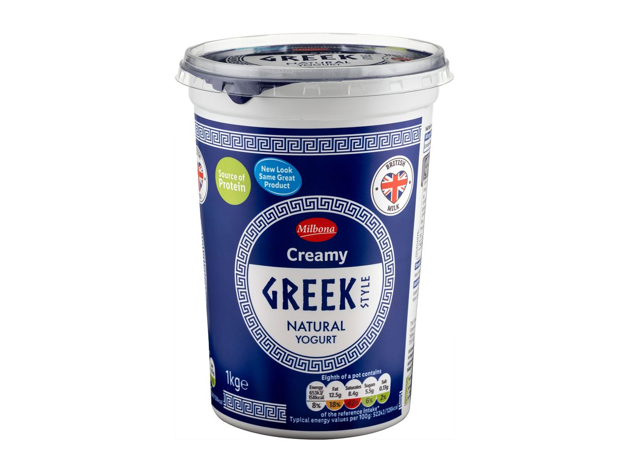 Go to full screen view: Milbona Creamy Greek Style Natural Yogurt - Image 1