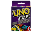 Лилава кутия с игра на карти, която се обръща, с надпис „Flip the Deck, Change the Game!“