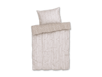 Bettwäsche-Set mit geometrischem Muster in Beige und Weiß
