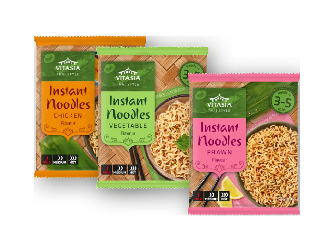 Pasta istantanea a ridotto contenuto di sale