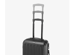 Mala de viagem preta com pega telescópica estendida, capacidade aprox. 30 L.