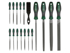 A Parkside file set including various files and a cleaning brush.