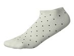 White ankle sock with black polka dots