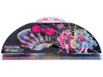 Conjunto de desenho Monster High com marcadores, lápis e autocolantes, com Draculaura e Lagoona Blue.