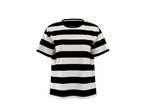 ESMARA fekete-fehér csíkos rövid ujjú póló, biopamutból készült.