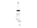 Solar-powered dragonfly wind chime.