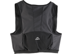 Colete de corrida Crivit preto, com painéis de mesh e bolsos.