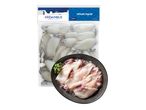 Zamrznjeni celoviti lignji Eridanus Greek Style, 700 g, pakirani v vrečki in pripravljeni za uporabo.