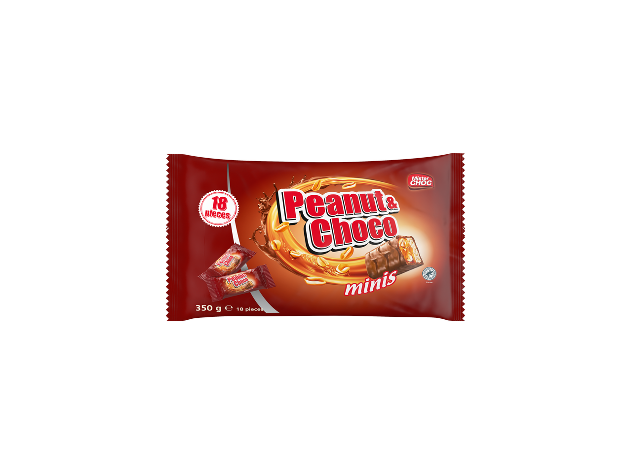 Mini čokoladice Mister Choc Peanut&Choco
