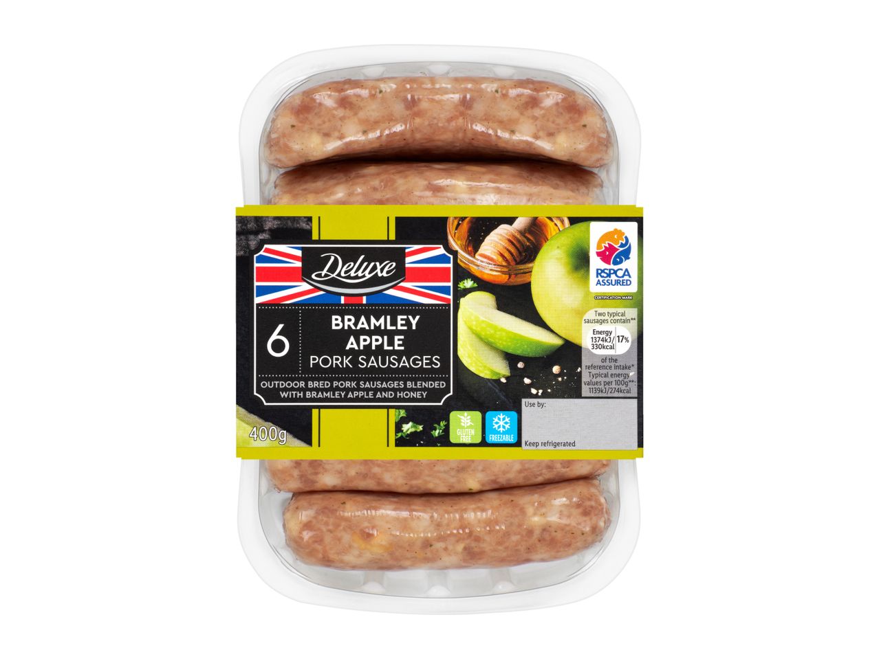 Go to full screen view: Deluxe Flavoured Pork Sausages - Image 1