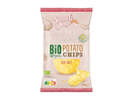 Zak biologische aardappelchips met zeezout, 125g, Nutri-Score D.