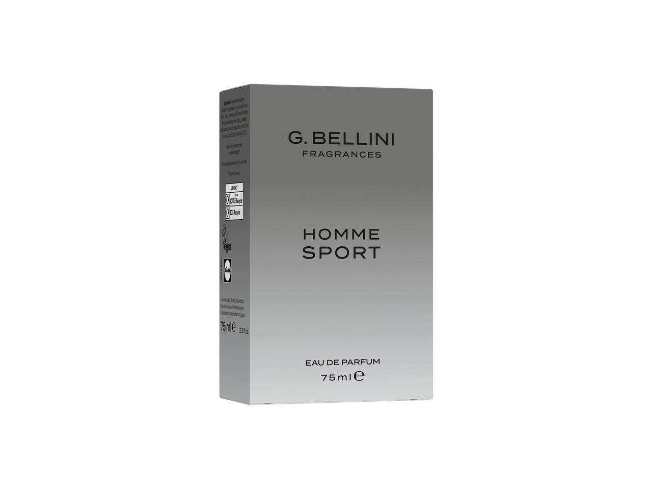 Parfum G. Bellini Homme Sport Eau de Parfum 75ml dans son emballage.