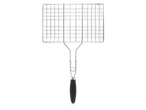 Grelha para churrasco com cabo ergonômico.