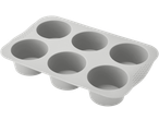 Sivi SILVERCREST® silikonski kalup za 6 mafina ili kolača.