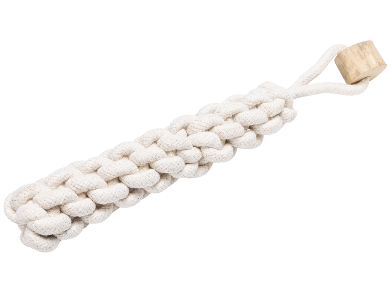 Karlie šunų žaislas: pinta medvilninė virvė su medžiu