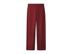 Maroon wide-leg trousers with belt loops
