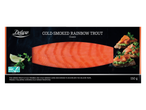 Deluxe koudgerookte regenboogforel: klassieke Deense specialiteit.
