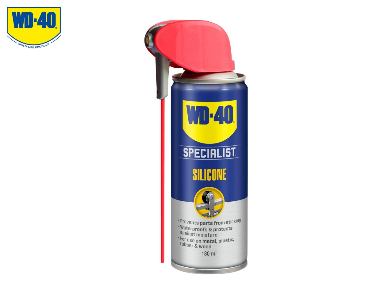 Silicone spray lubricant with a smart straw applicator, 180 ml