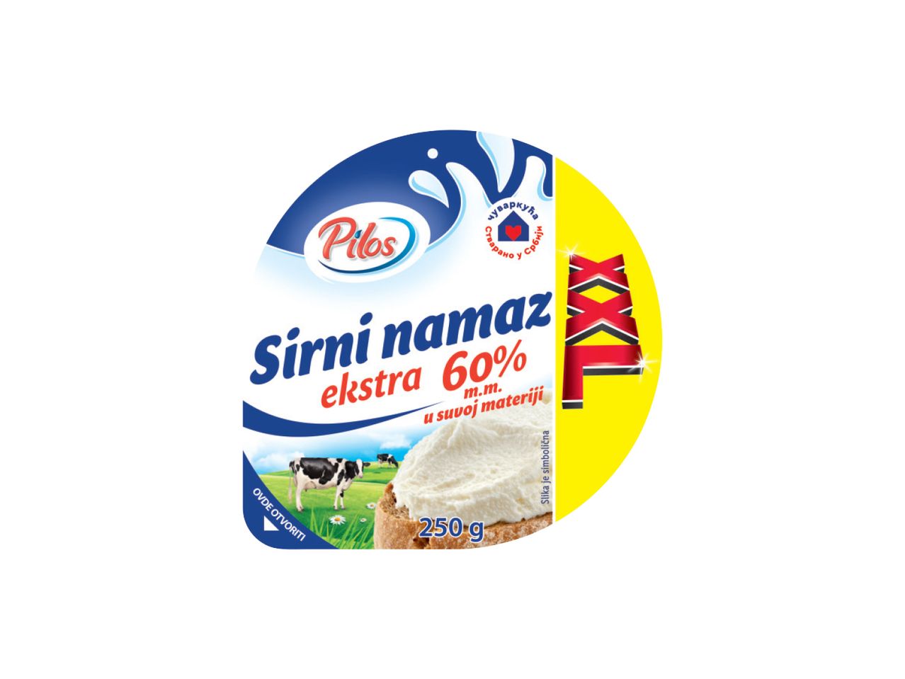 Pilos sirni namaz ekstra 60% - 250g pakovanje.