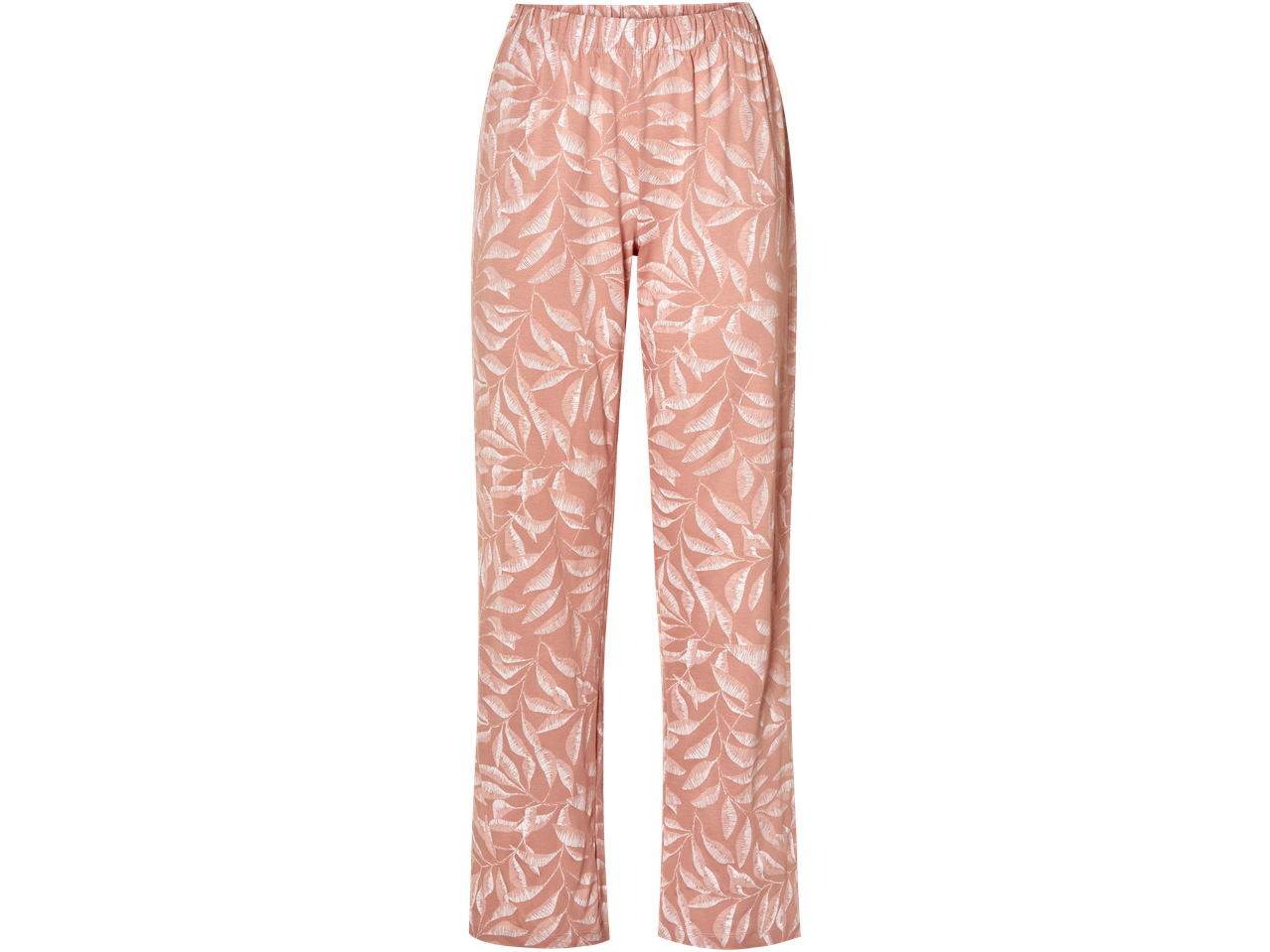 esmara® pidžama pantalone sa dezenom lišća, roze