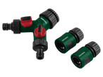 Parkside hose connectors and a splitter tap.