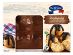 Profiterole Duc De Coeur glazurate cu ciocolată neagră.