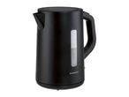 A black Proctor Silex electric kettle.