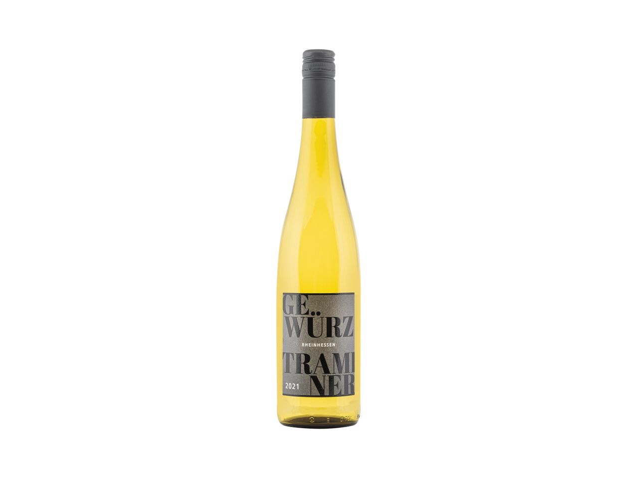2021 metų Rheingau Gewürztraminer vyno butelis.