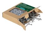 A box of 120 chipboard screws, 4.0 x 40mm, with a TX20 bit accessory.
